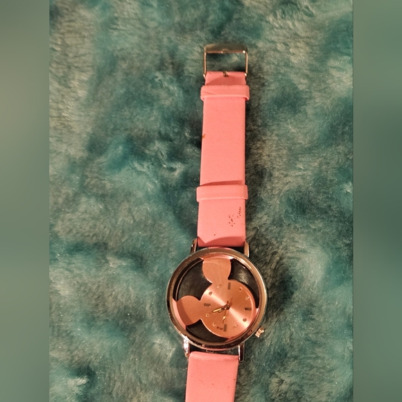 Pink  Minni Mouse Seethrough Case Women\'s Watch
